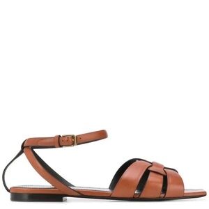 Saint laurent tribute ankle strap sandals 40 brown/toffee